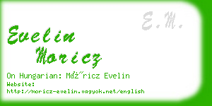 evelin moricz business card