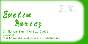evelin moricz business card